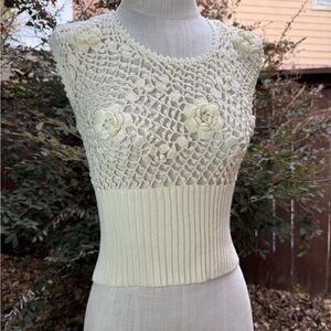 Chic Cream Crochet Top